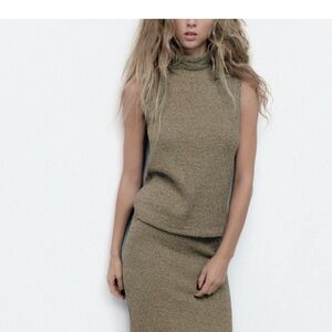 Zara soft turtle neck sleeveless
